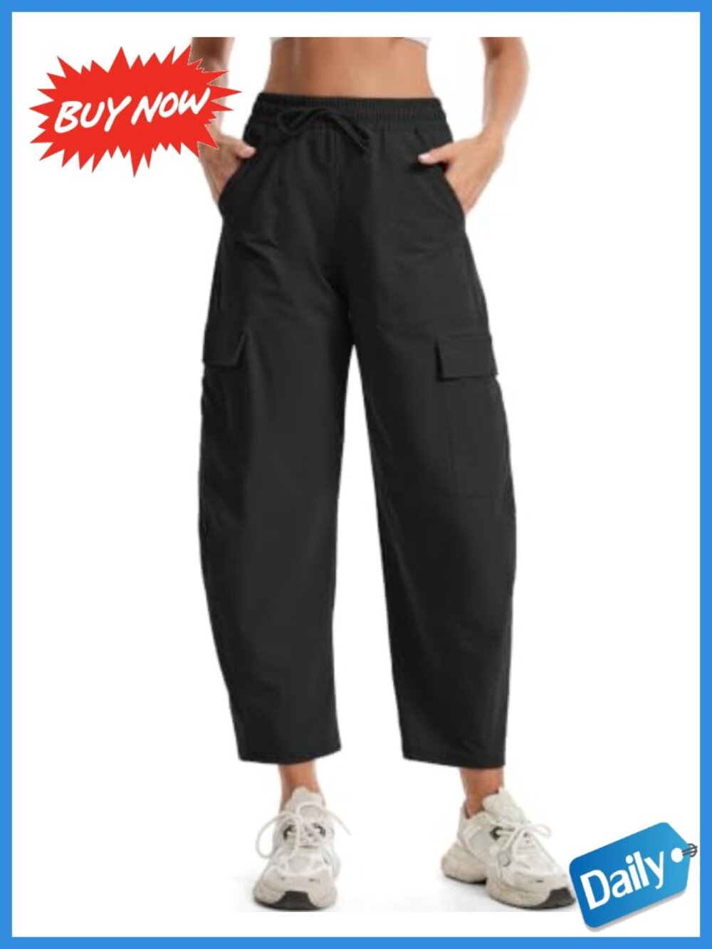 Cargo Barrel Pants Women Quick-Dry Lightweight Athletic Hiking Pants